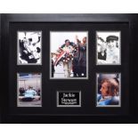 JACKIE STEWART framed original signature presentation.