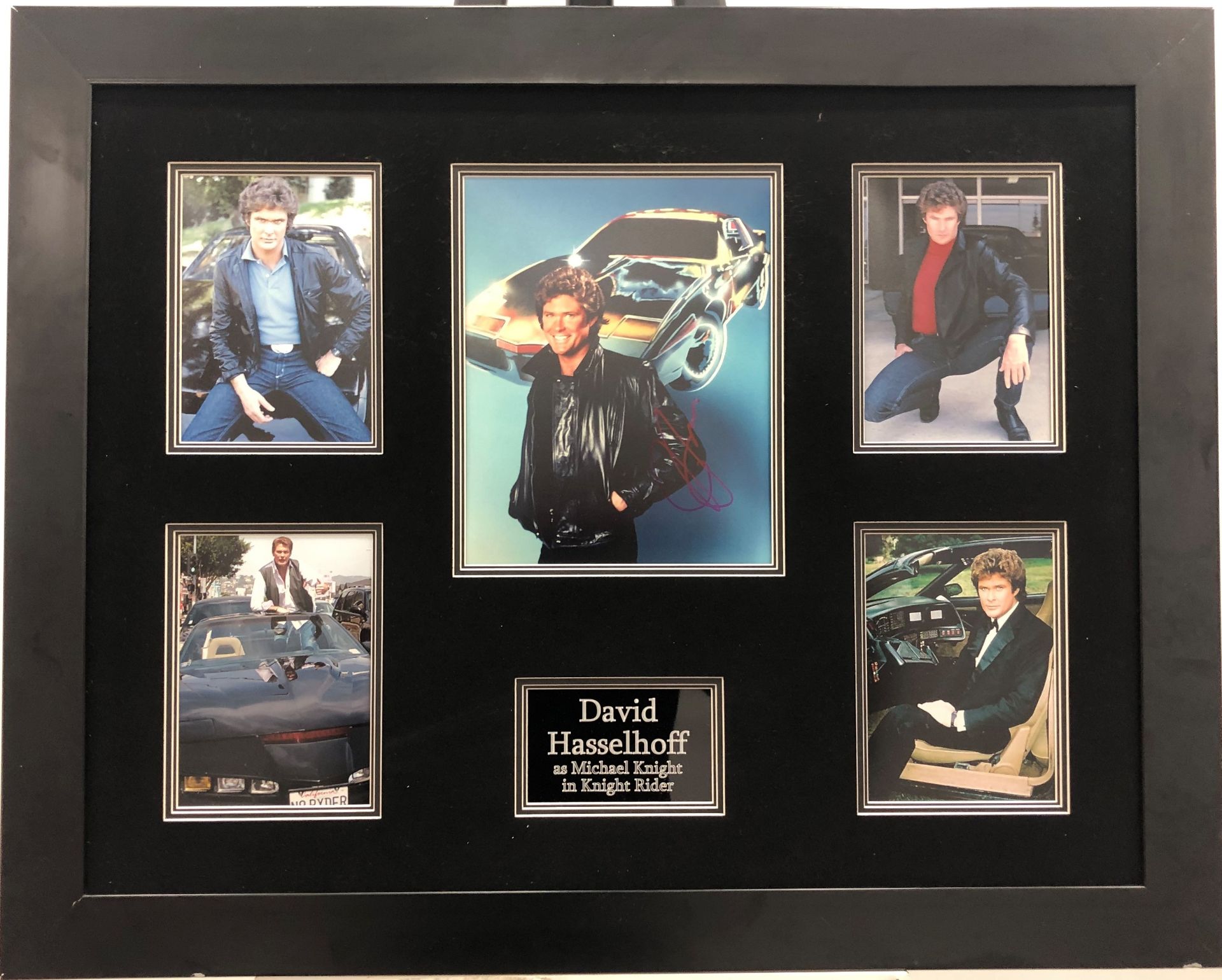 DAVID HASSELHOFF framed original signature presentation.