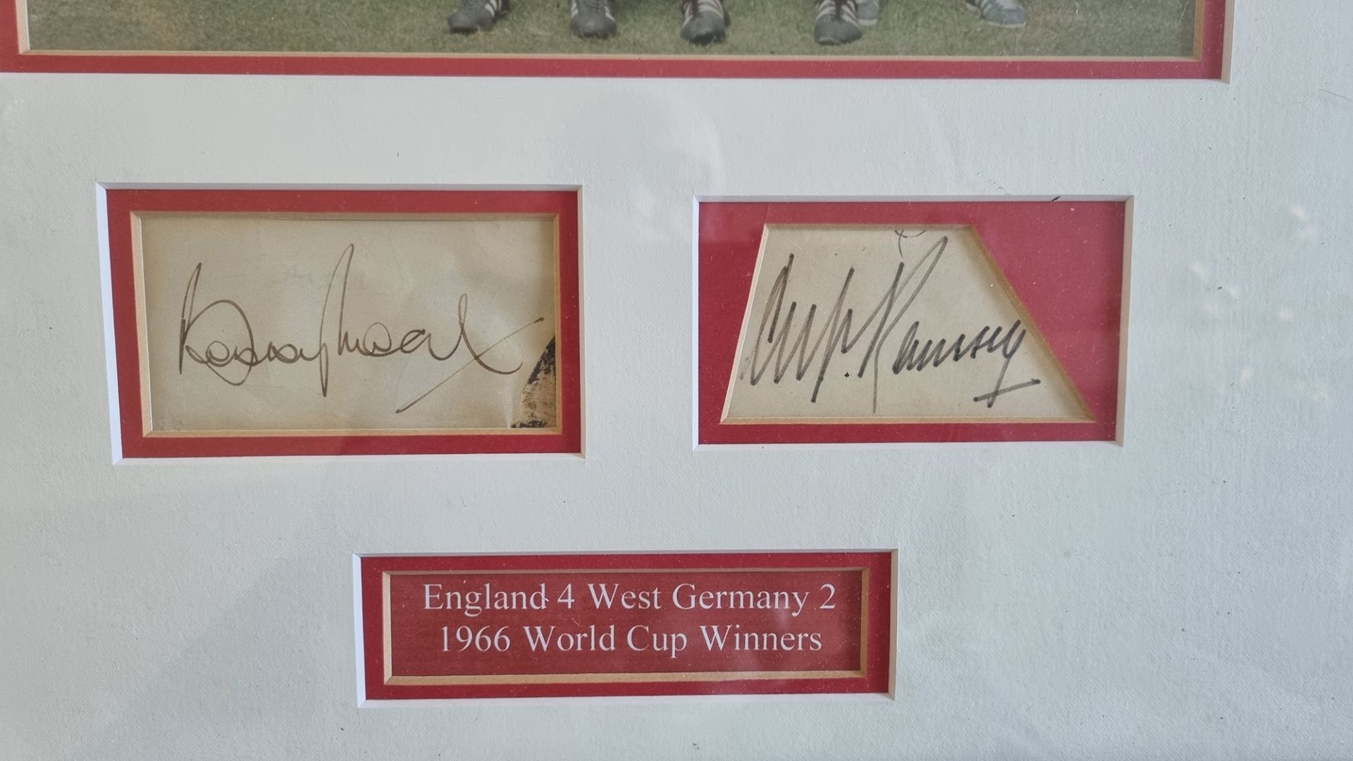 1966 England World Cup Full Team Signatures inc Alf Ramsay - Image 2 of 3