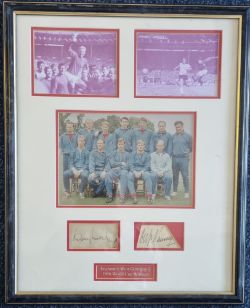 1966 England World Cup Full Team Signatures inc Alf Ramsay