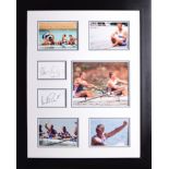 STEVE REDGRAVE & MATTHEW PINSENT framed original signature presentation