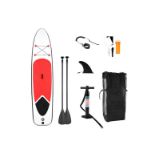 Free Delivery - Large 2-person Inflatable Paddle Board w/ Accessories - Red