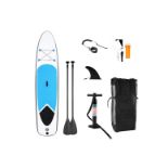 Free Delivery - Large 2-person Inflatable Paddle Board w/ Accessories - Blue