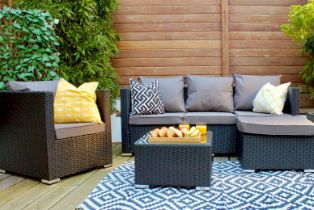 Free Delivery - Job lot of 5x 5-Seater Corner Sofa & Armchair Garden Rattan Furniture Set Canonbu...