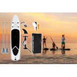 Free Delivery - Large 2-person Inflatable Paddle Board w/ Accessories - Black