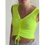 2x Lime Green Crop Top