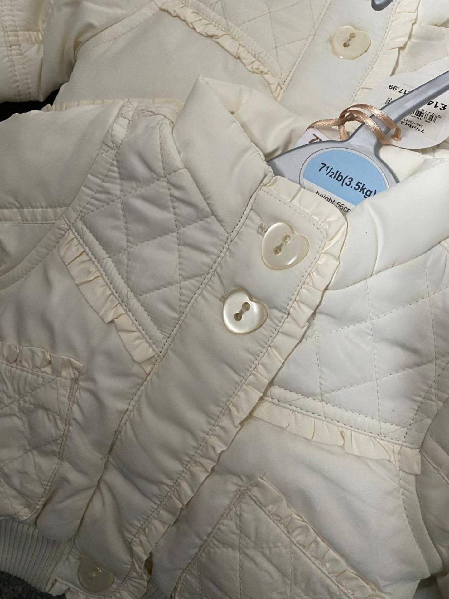 6 x Baby Coat/Jacket Cream Brand New By Adams Baby RRP £14.99 Each - Image 2 of 2