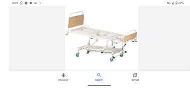 1 x Sidhil Kings Fund Hydraulic Hospital Bed With Mattress