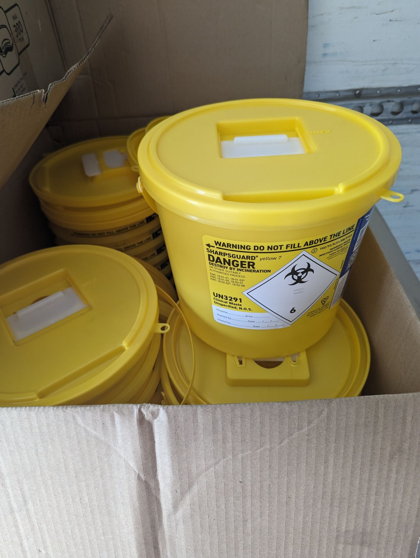 40 x Hazardous Clinical Waste Yellow Bins - Image 2 of 2