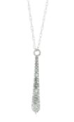 9ct White Gold Diamond Bar Pendant and 18" Chain 0.16 Carats
