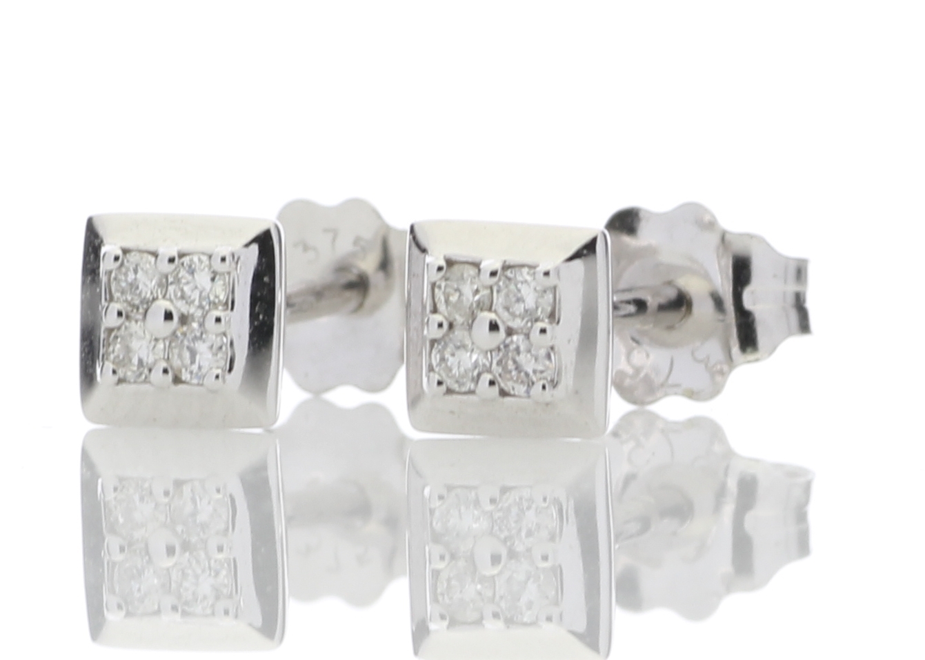 9ct White Gold Diamond Earring 0.06 Carats - Bild 2 aus 5