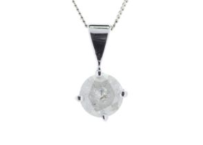 18ct White Gold Diamond Pendant 1.18 Carats