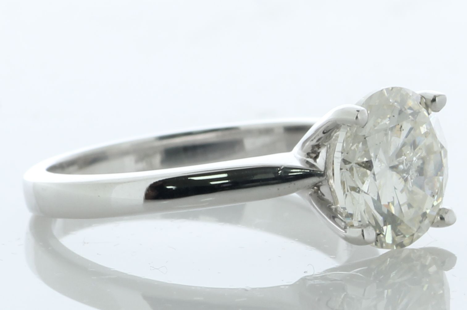 18ct White Gold Single Stone Prong Set Diamond Ring 2.67 Carats - Image 2 of 5