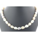 26 Inch Freshwater Baroque Shaped Cultured 8.0 - 8.5mm Pearl Necklace