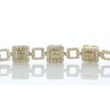 14ct Yellow Gold Full Eternity Diamond Bracelet 4.05 Carats