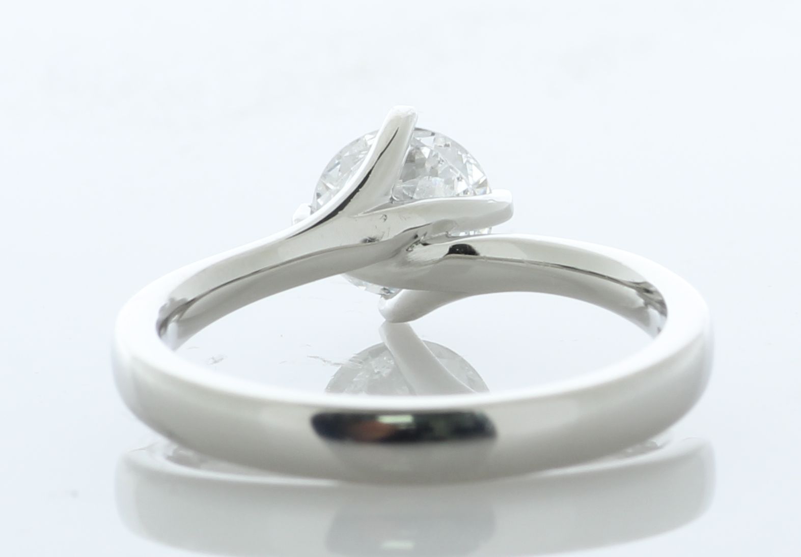 Platinum Single Stone Fancy Claw Set Diamond Ring 0.71 Carats - Image 4 of 5