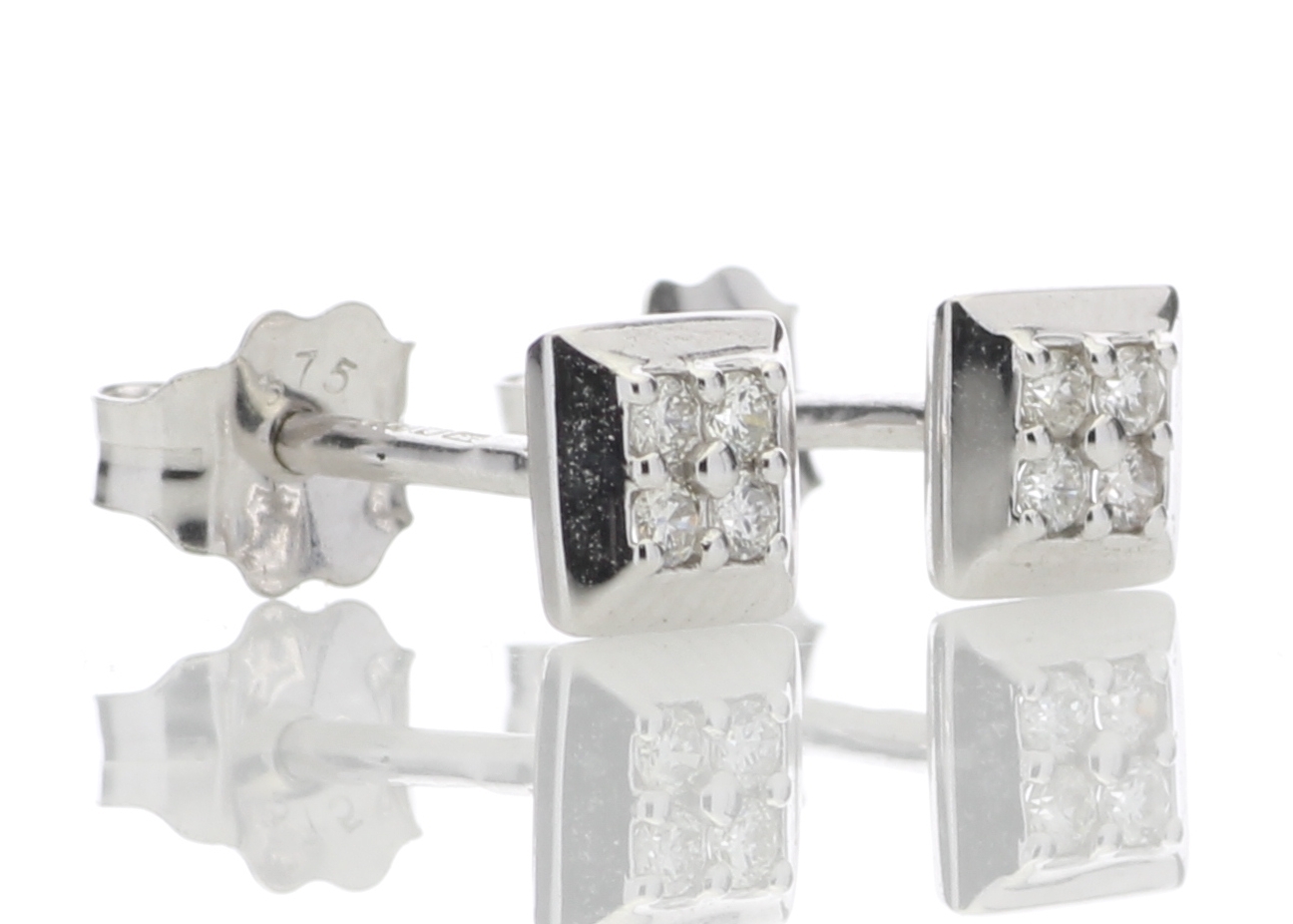 9ct White Gold Diamond Earring 0.06 Carats - Image 4 of 5