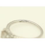 18ct White Gold Halo Set Diamond Ring 0.74 Carats