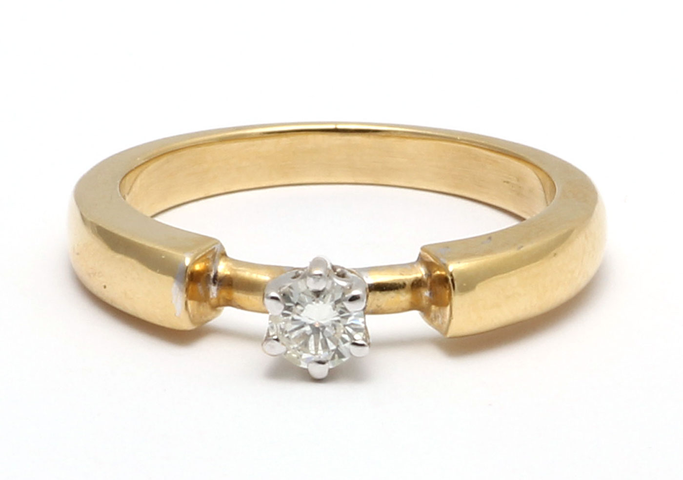 18ct Single Stone Fancy Claw Set Diamond Ring 0.20 Carats - Image 5 of 9