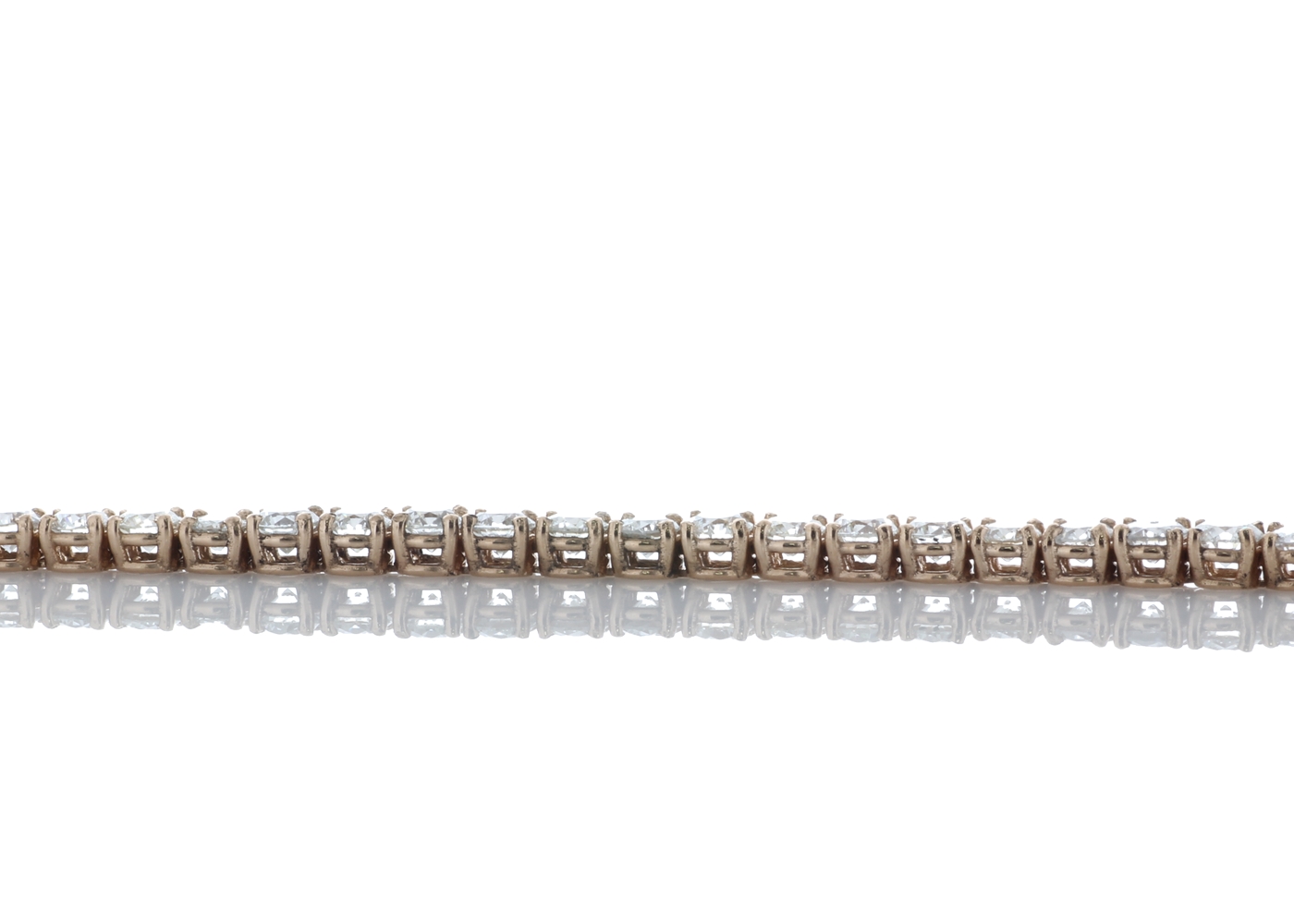18ct Rose Gold Tennis Diamond Bracelet 9.80 Carats - Image 4 of 5