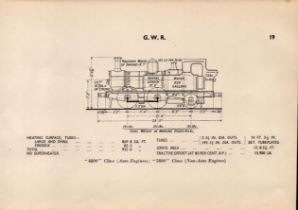 G.W.R “4800 & 5800” Class Locomotive Detailed Diagram 85-Year-Old Print-2