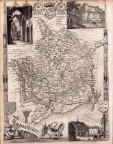 Monmouthshire Steel Engraved Victorian Antique Thomas Moule Map.