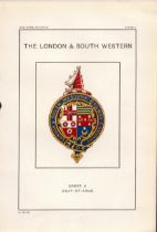 London & South Western Crest & Coat of Arms Antique Book Plate.