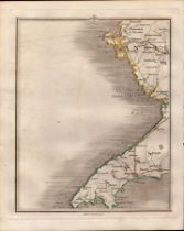 Caernarfon Bay Anglesey Holyhead Pwllheli-John Cary’s Antique 1794 Map.