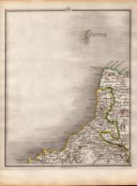 Lundy Island Camelford Launceston Cornwall & Devon Antique 230 Yrs Old Map.