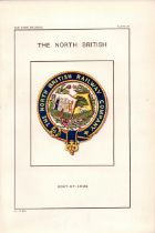 North British Railway Crest & Coat of Arms Antique Book Plate.