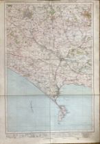 Weymouth & Dorchester Cloth Backed Antique 1919 Engineering Working Map.