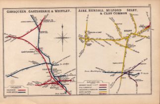 Garnqueen, Gartsherrie, Whifflet Scotland Antique Railway Junction Map-28.