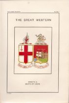 Great Western Railway Crest & Coat of Arms Antique Book Plate.
