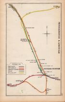 Peterborough Longville Cambridgeshire Antique Railway Diagram 60.