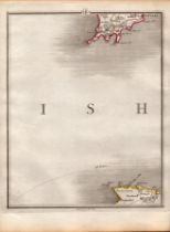 Isle of Man South Douglas, Port Erin John Cary’s King George III 1794 Map-47.