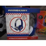 10 Pcs Brand New Sealed Mario Kart Official Licensed Headphones With Boom Mic - 10 Pcs In Lot