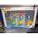 10 Pcs Baby Shark Brand New Sealed 6 Pack Stamper Set With Games In Side Such As Snakes & Ladder...