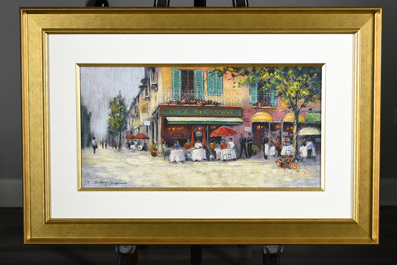 Colourful Original Painting of French Scene by Anthony Orme