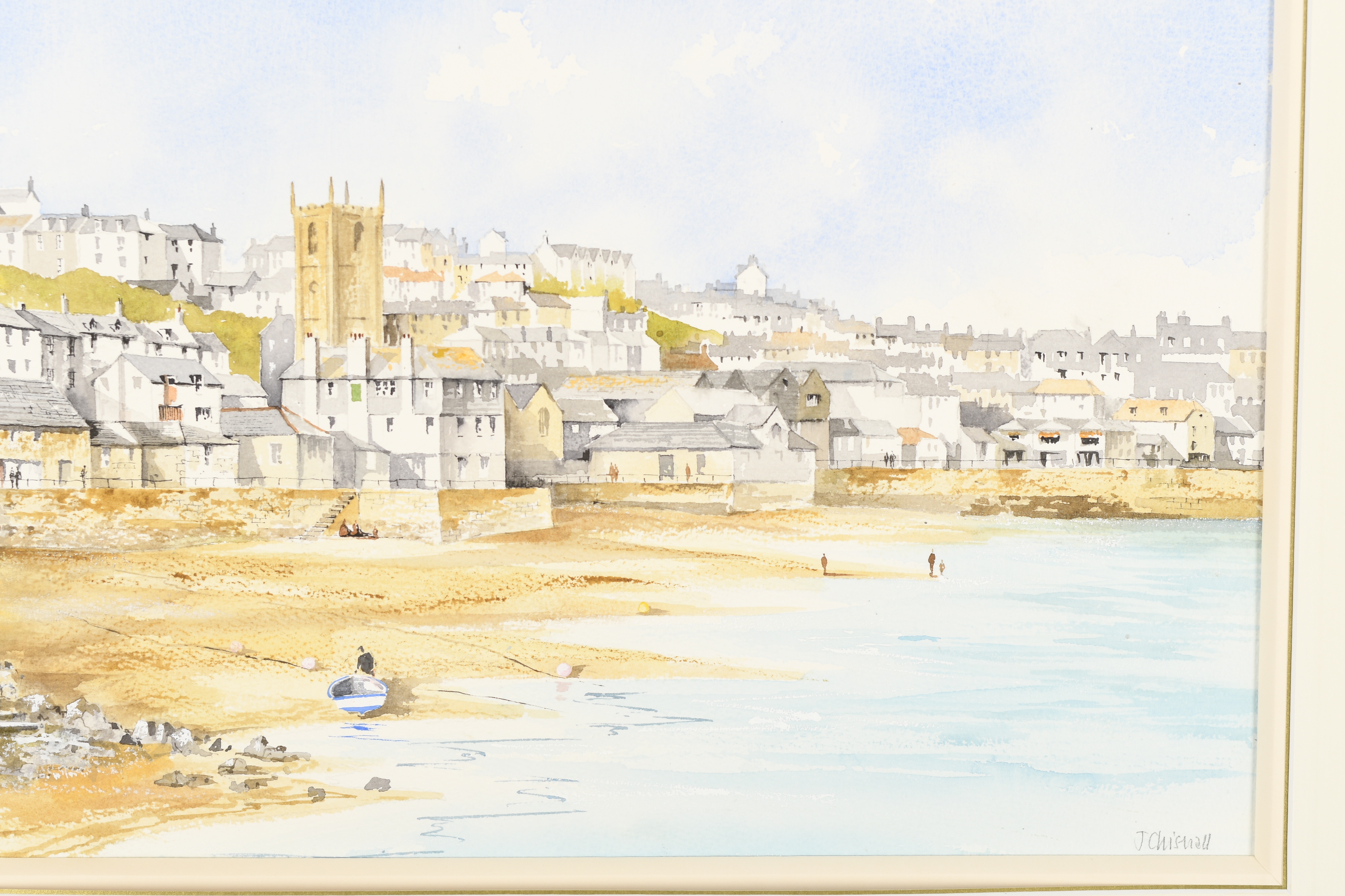 Original John Chisnall Watercolour ""Beach Steps St. Ives"" - Image 5 of 7