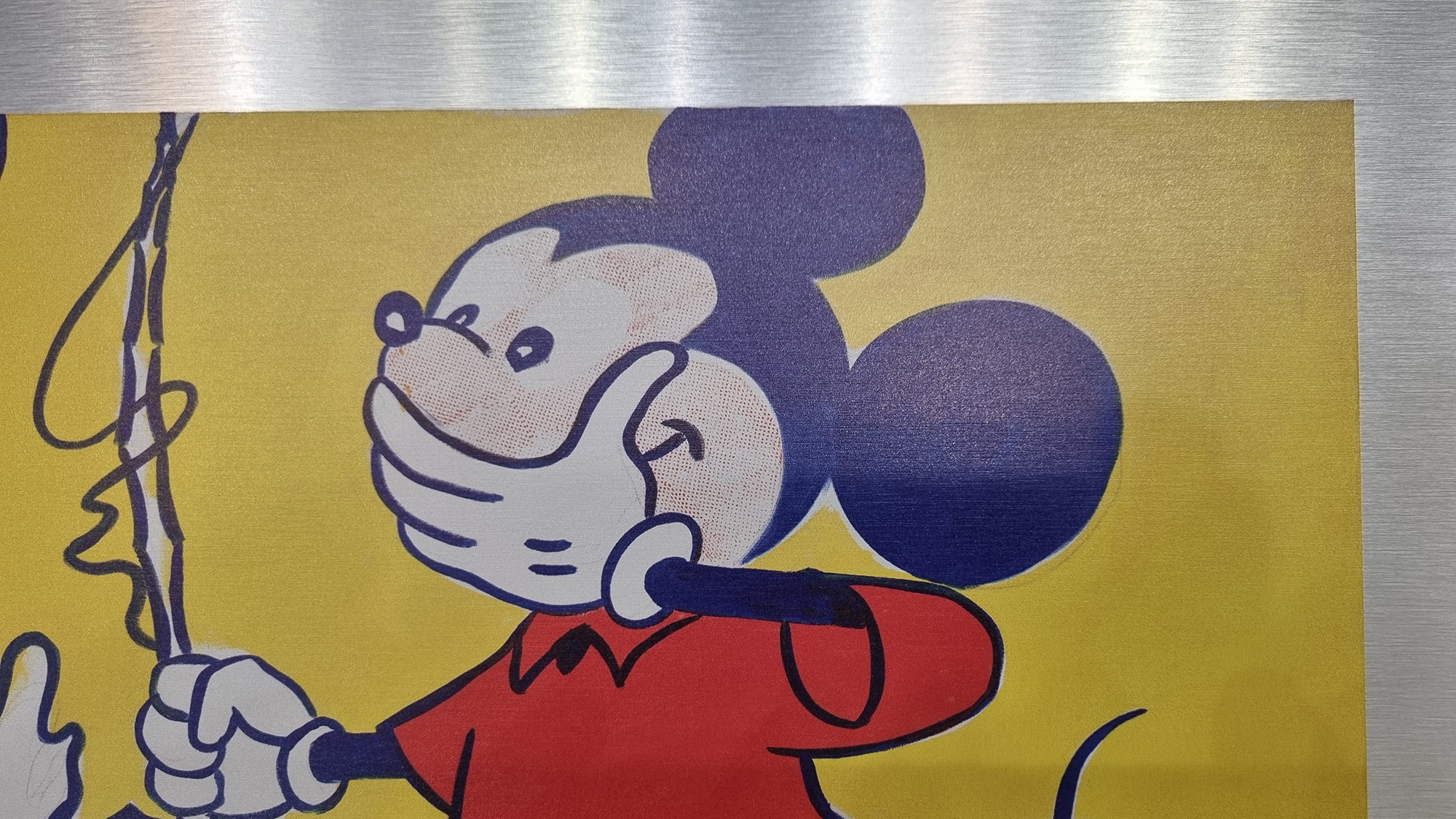 Rare Roy Lichtenstein "Look Mickey, 1961" Limited Edition on Metal. - Image 5 of 6