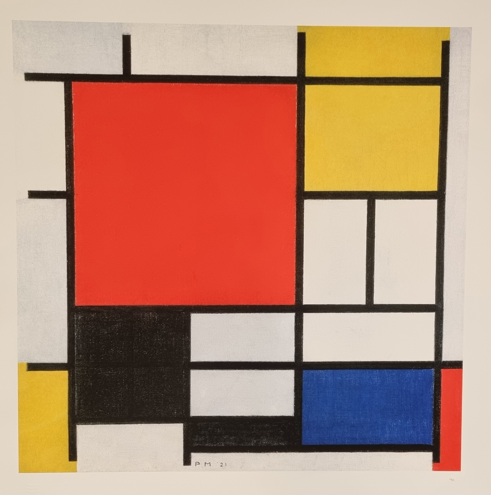Piet Mondrian Rare Limited Edition. One of 85 only from the Composition Series - Image 2 of 8