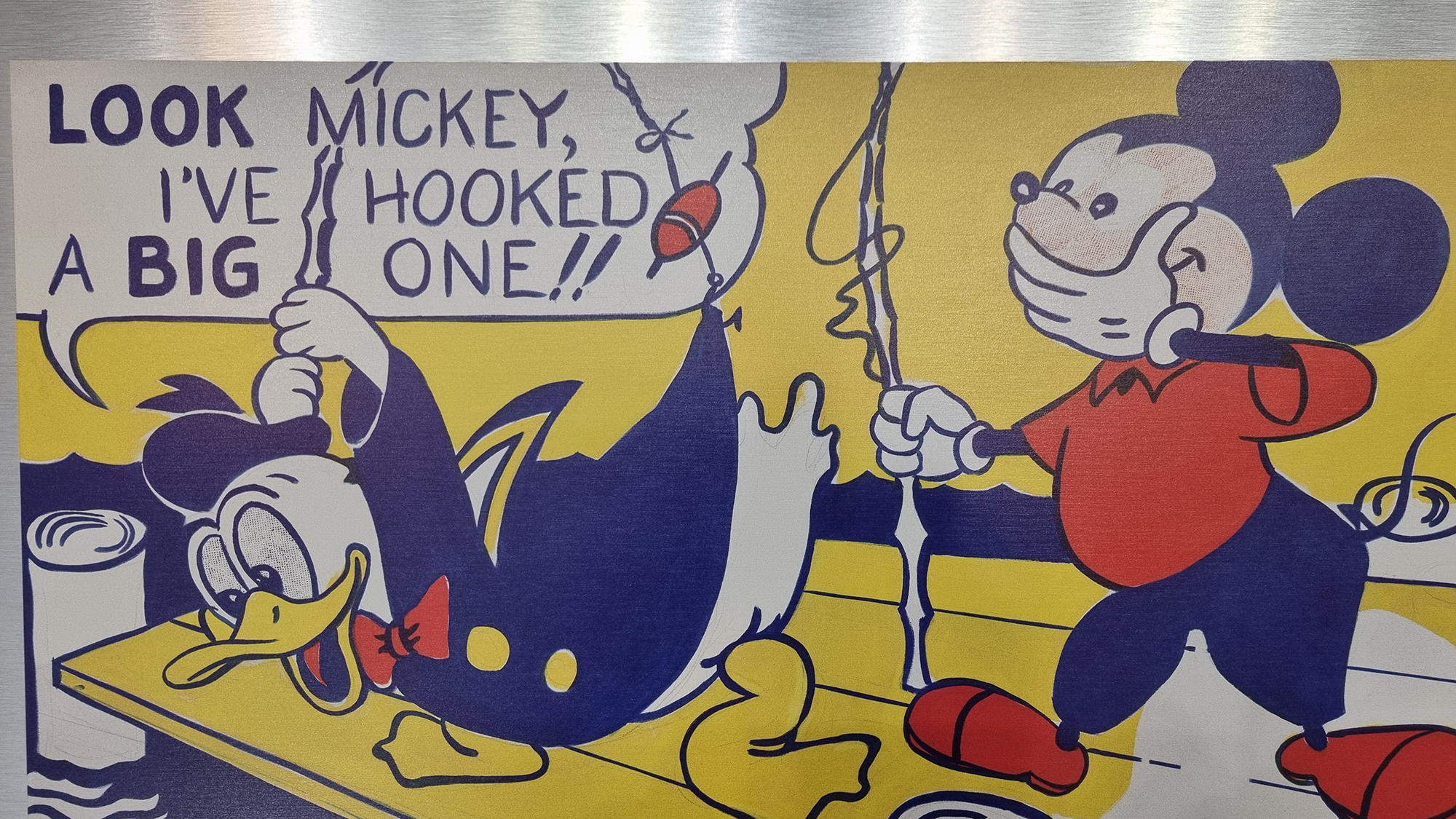 Rare Roy Lichtenstein "Look Mickey, 1961" Limited Edition on Metal. - Image 4 of 6