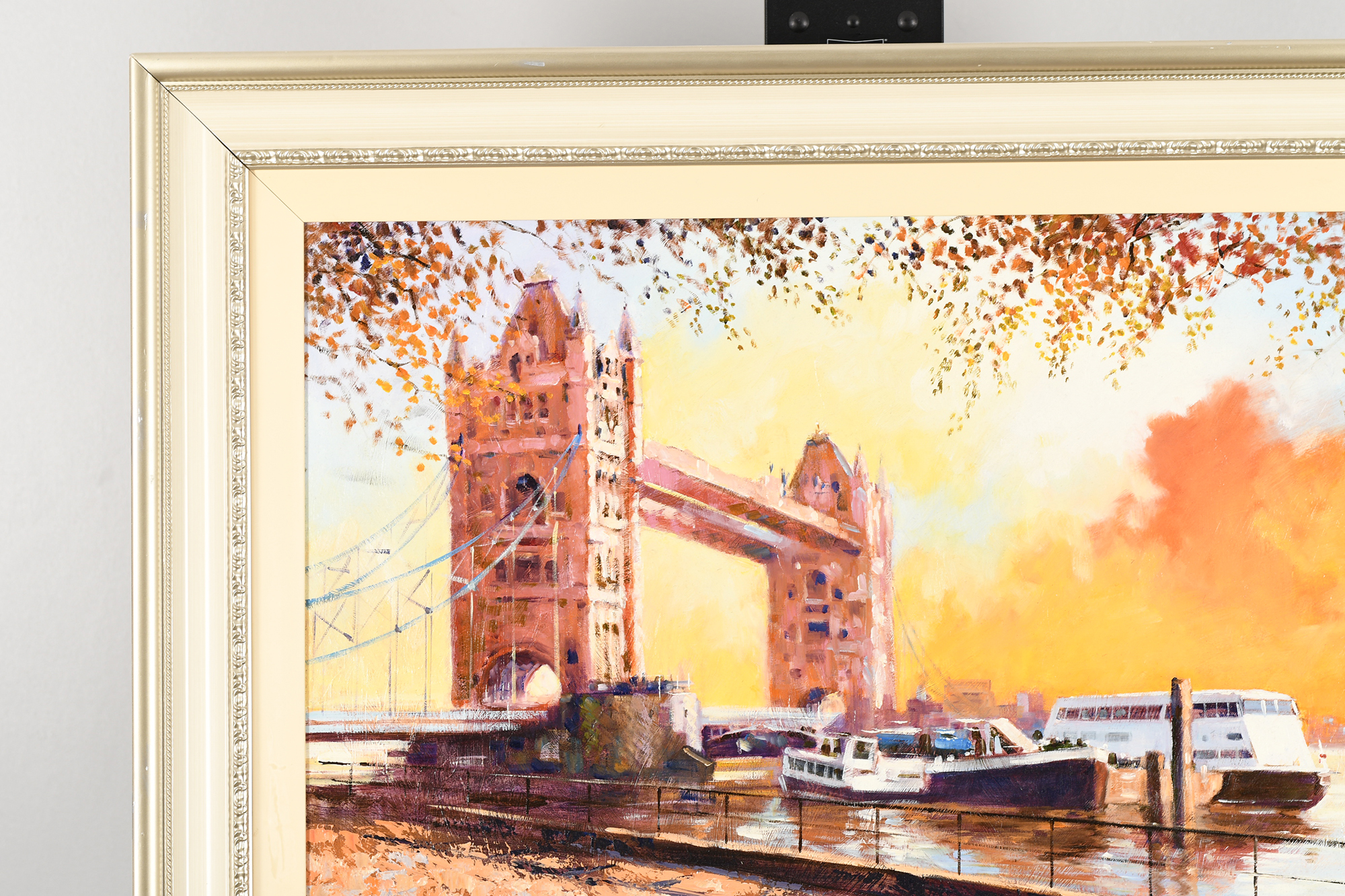 Tony Rome Oil on Panel ""Autumnal - Thames - London"" - Image 6 of 10