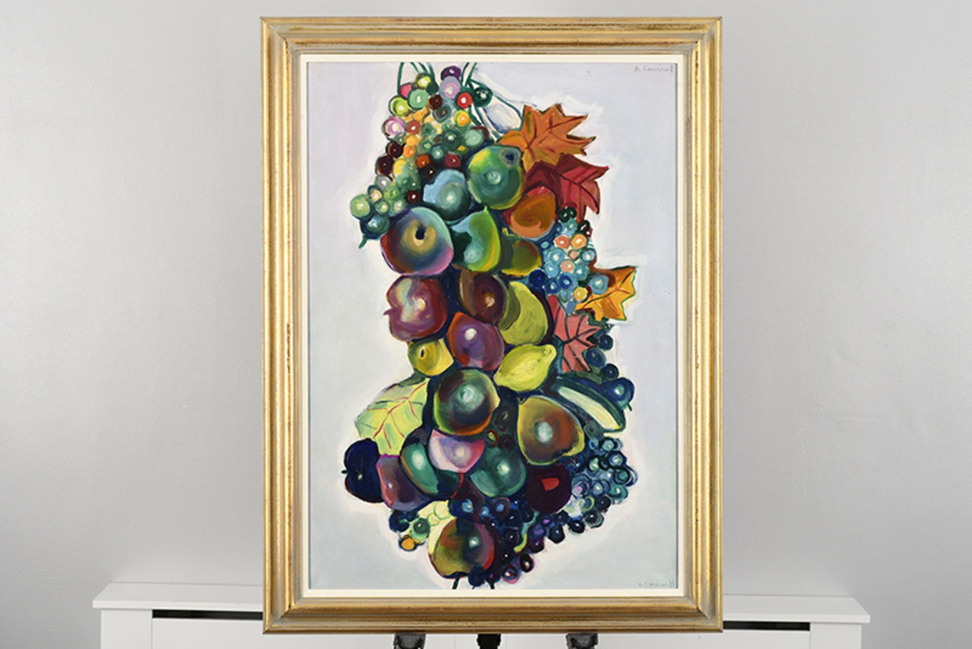 Original Painting by Boris Smirnoff (1895-1976) Titled ""Fruit with White Background""