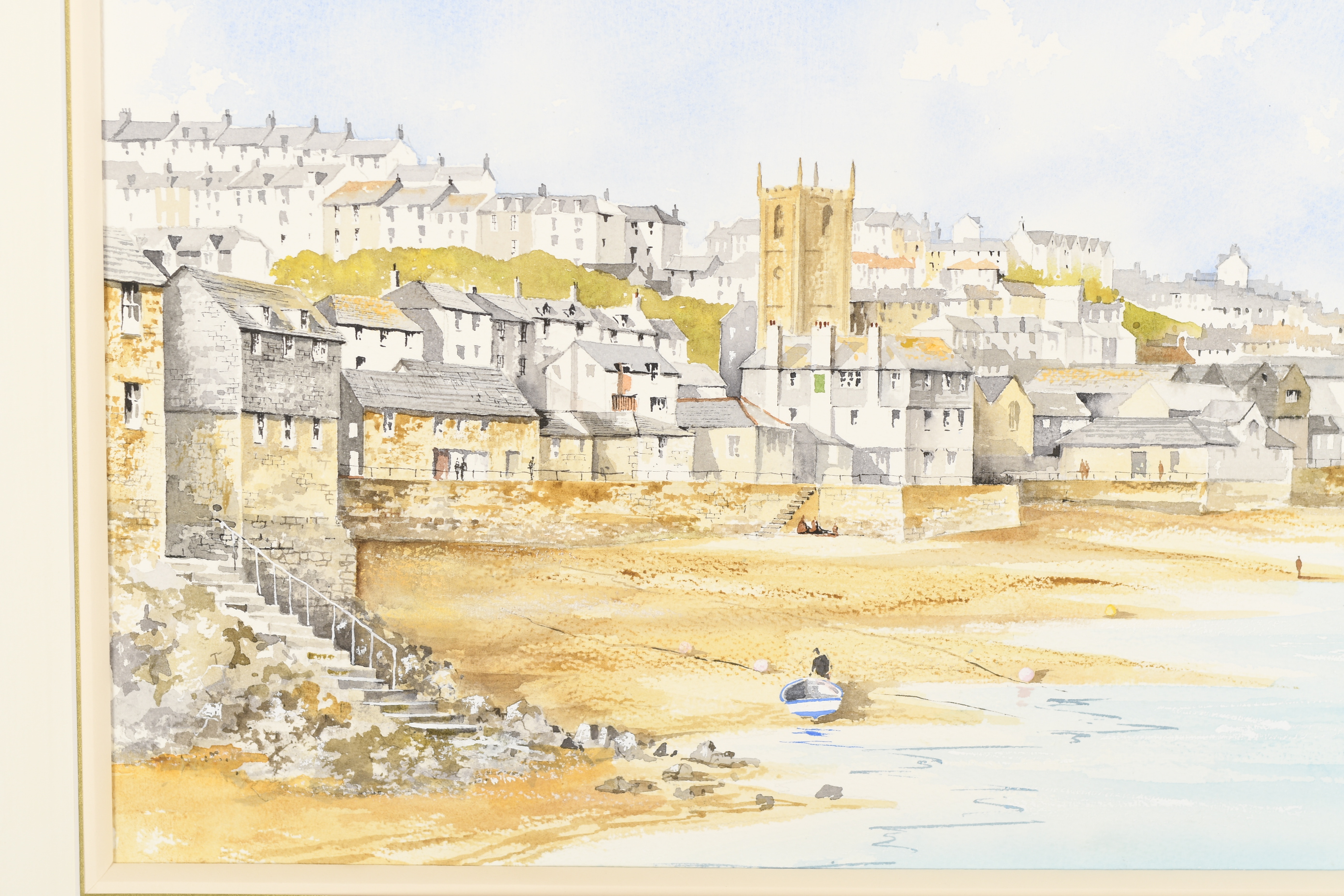 Original John Chisnall Watercolour ""Beach Steps St. Ives"" - Image 4 of 7
