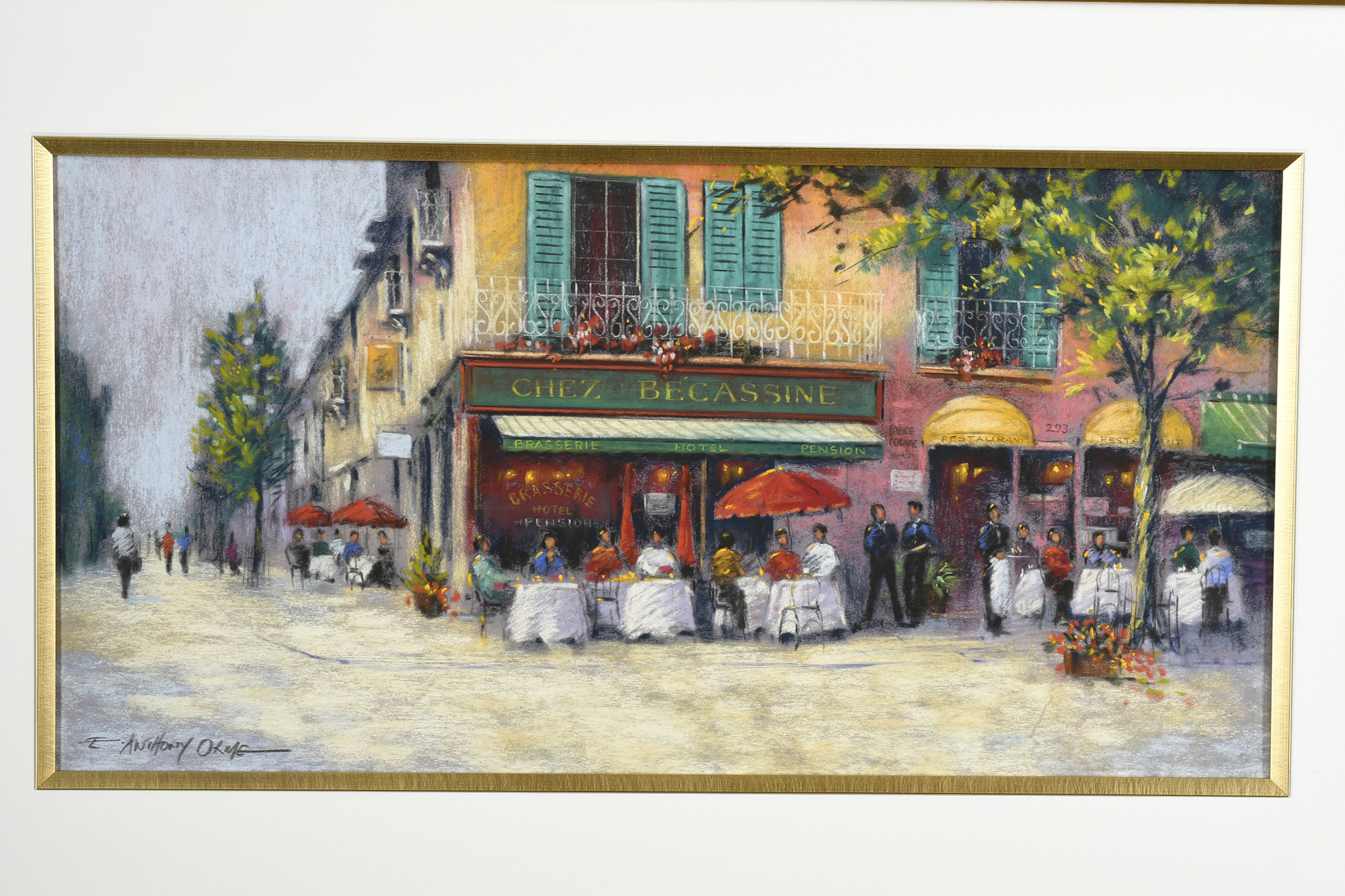 Colourful Original Painting of French Scene by Anthony Orme - Image 2 of 9