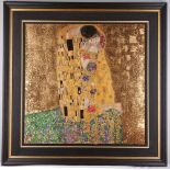 Outstanding 22 Carat Gold Gustav Klimt ""The Kiss"" Limited Edition.