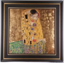 Outstanding 22 Carat Gold Gustav Klimt ""The Kiss"" Limited Edition.