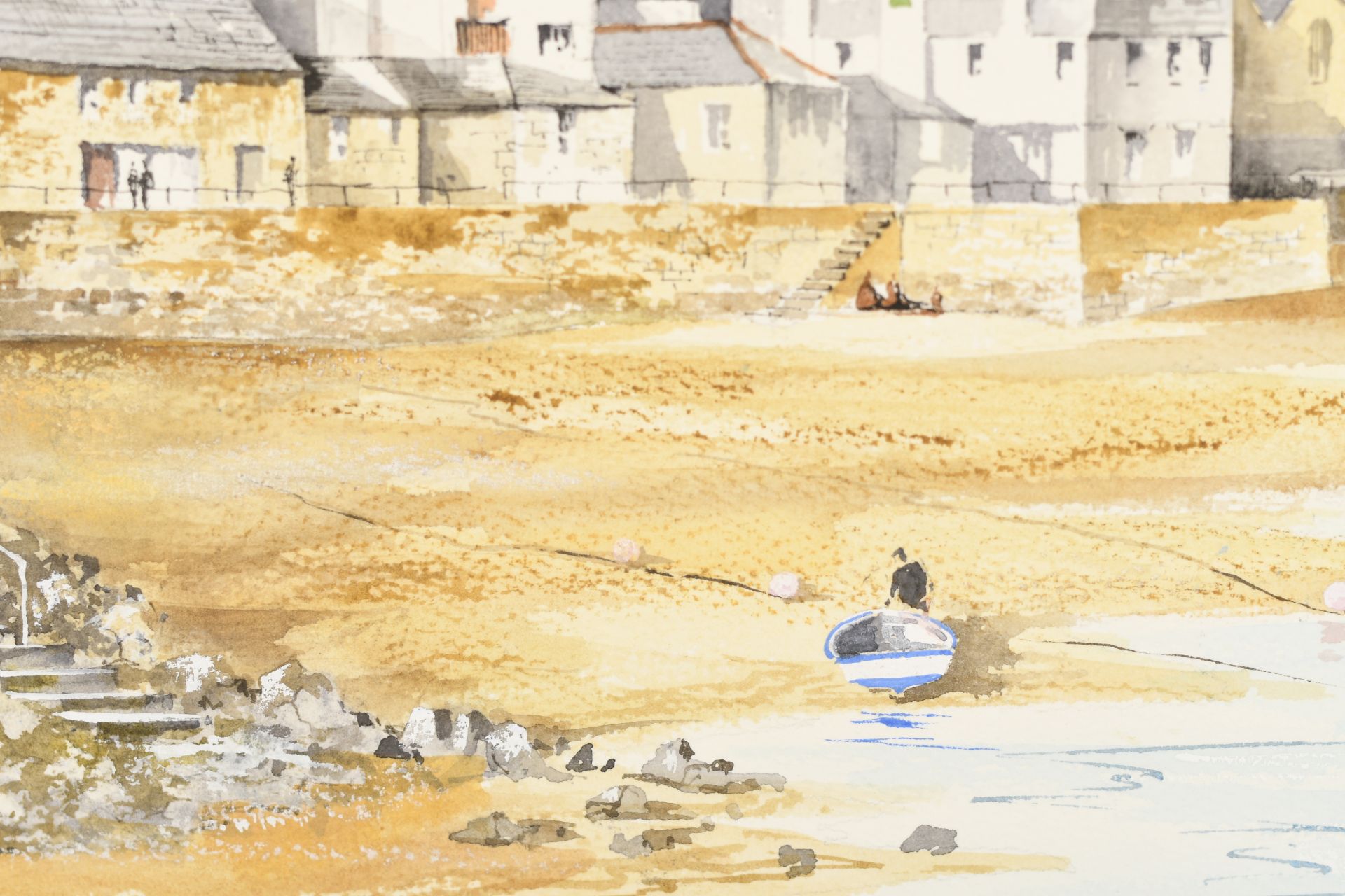 Original John Chisnall Watercolour ""Beach Steps St. Ives"" - Image 7 of 7