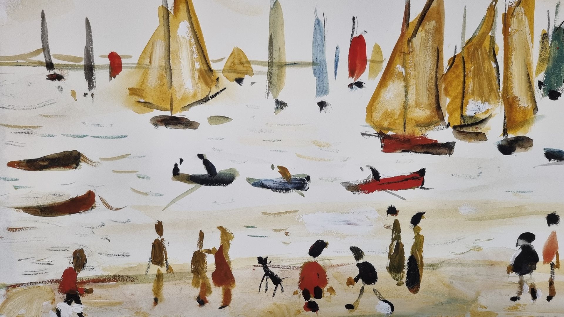 Limited Edition by L.S. Lowry "Yachts, 1959" with Certificate. - Image 6 of 6